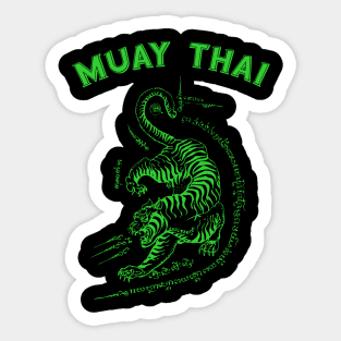 Muay Thai Tiger Sak Yant Tattoo Kickboxing Thailand Sticker